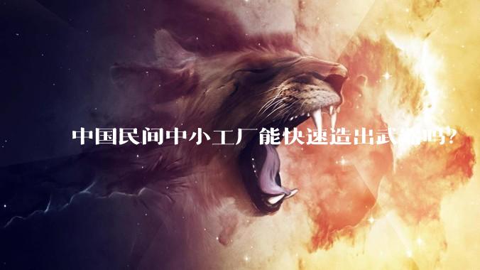 中国民间中小工厂能快速造出武器吗？