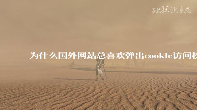 为什么国外网站总喜欢弹出cookie访问权限弹窗，国内网站却没有，这么做有什么意义？