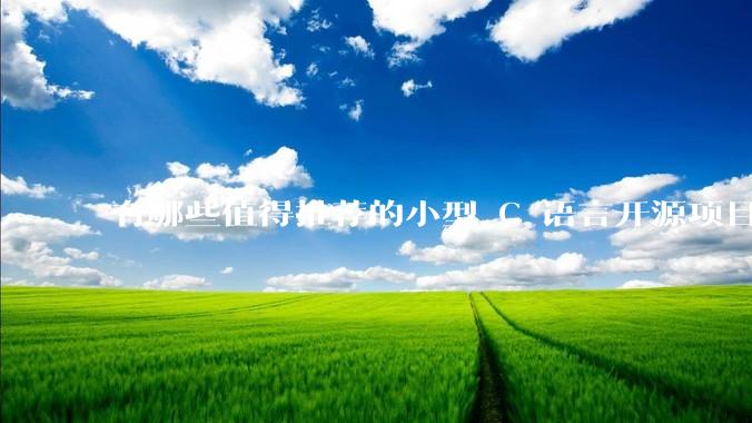 有哪些值得推荐的小型 C 语言开源项目？
