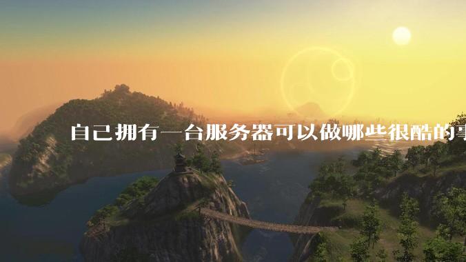 自己拥有一台服务器可以做哪些很酷的事情？