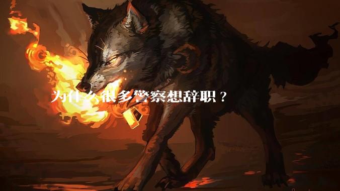 为什么很多警察想辞职?
