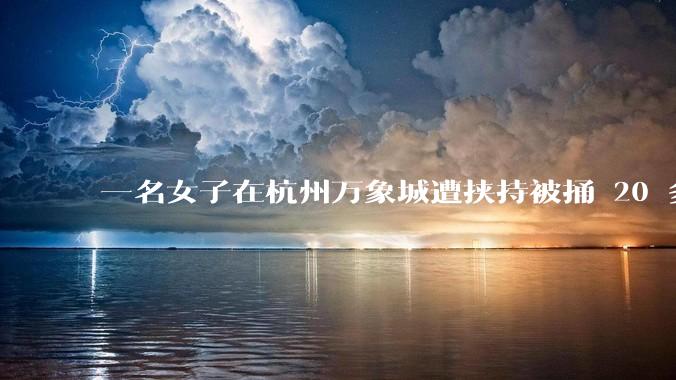 一名女子在杭州万象城遭挟持被捅 20 多刀，隆胸***体救了一命，这反映出哪些公安系统的问题？