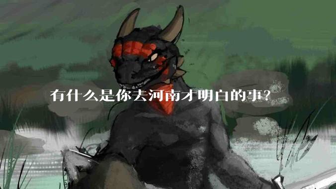 有什么是你去河南才明白的事？