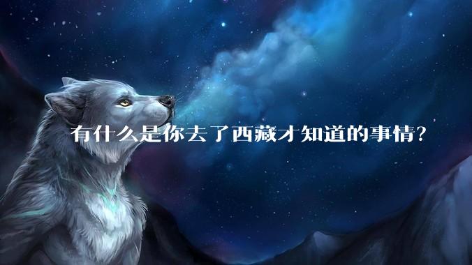 有什么是你去了西藏才知道的事情？