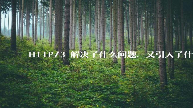 HTTP/3 解决了什么问题，又引入了什么新问题？