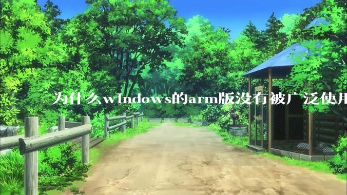 为什么windows的arm版没有被广泛使用？