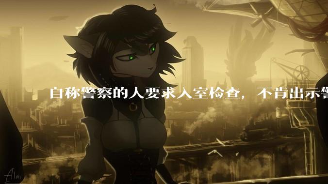 自称警察的人要求入室检查，不肯出示警官证并强制进入，怎么办？