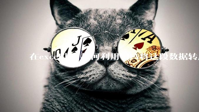 在excel中，如何利用VBA将这段数据转成json格式？