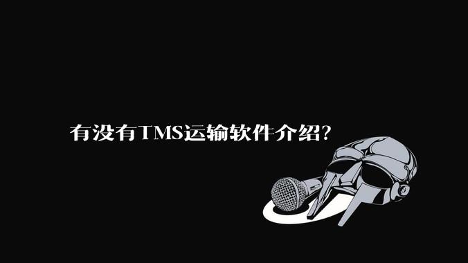 有没有TMS运输软件介绍？